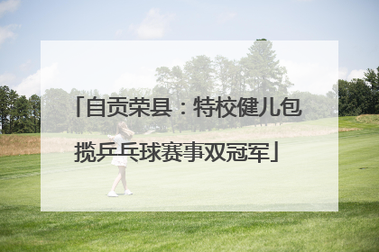 自贡荣县：特校健儿包揽乒乓球赛事双冠军