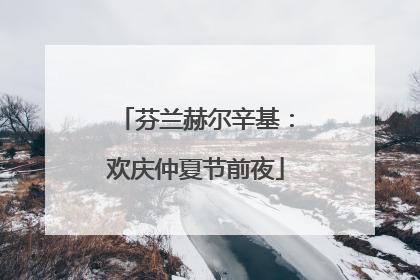 芬兰赫尔辛基：欢庆仲夏节前夜