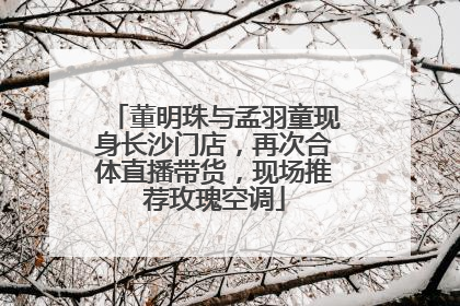 董明珠与孟羽童现身长沙门店，再次合体直播带货，现场推荐玫瑰空调