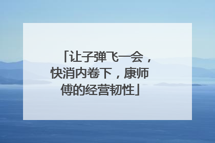 让子弹飞一会，快消内卷下，康师傅的经营韧性