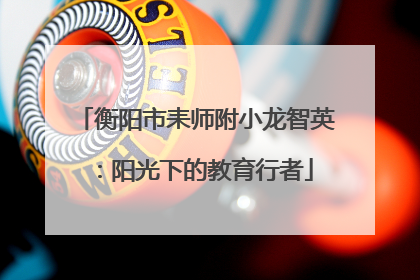 衡阳市耒师附小龙智英：阳光下的教育行者