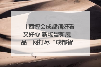 西博会成都馆好看又好耍 新场景新展品一网打尽“成都智造”｜西博视界