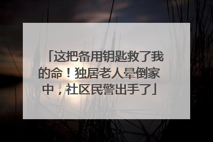 这把备用钥匙救了我的命！独居老人晕倒家中，社区民警出手了