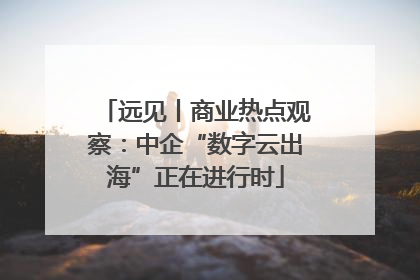 远见丨商业热点观察：中企“数字云出海”正在进行时