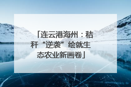 连云港海州：秸秆“逆袭”绘就生态农业新画卷