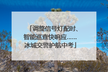 调整信号灯配时、智能巡查快响应……冰城交警护航中考