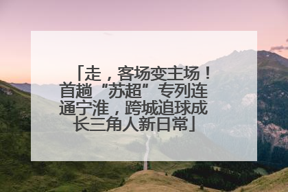 走，客场变主场！首趟“苏超”专列连通宁淮，跨城追球成长三角人新日常