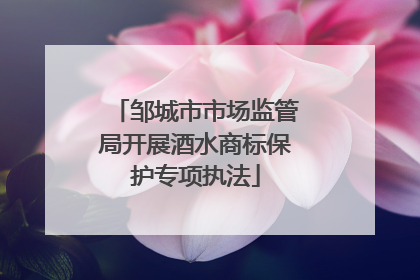 邹城市市场监管局开展酒水商标保护专项执法