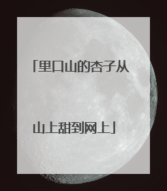 里口山的杏子从山上甜到网上