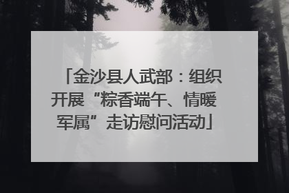 金沙县人武部：组织开展“粽香端午、情暖军属”走访慰问活动