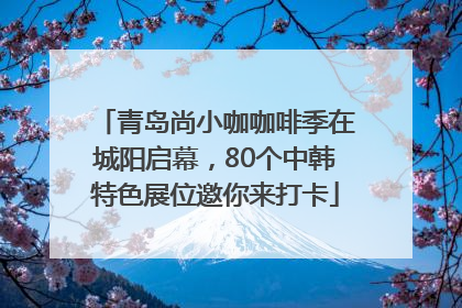 青岛尚小咖咖啡季在城阳启幕，80个中韩特色展位邀你来打卡