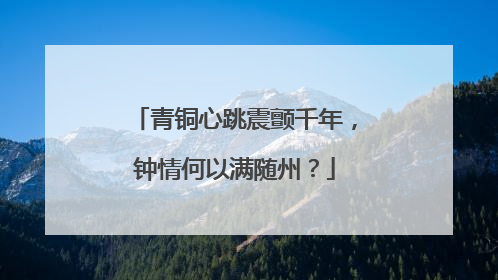 青铜心跳震颤千年，钟情何以满随州？