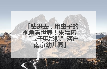 钻进去，用虫子的视角看世界！朱赢椿“虫子电影院”落户南京幼儿园