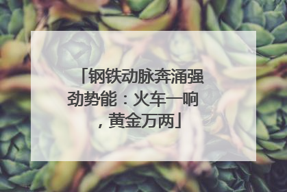 钢铁动脉奔涌强劲势能：火车一响，黄金万两