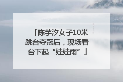 陈芋汐女子10米跳台夺冠后，现场看台下起“娃娃雨”