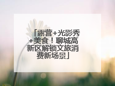 露营+光影秀+美食！聊城高新区解锁文旅消费新场景