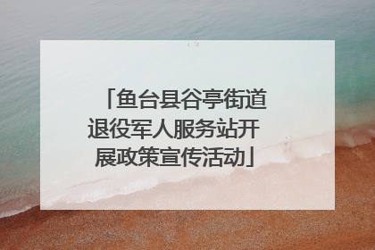 鱼台县谷亭街道退役军人服务站开展政策宣传活动