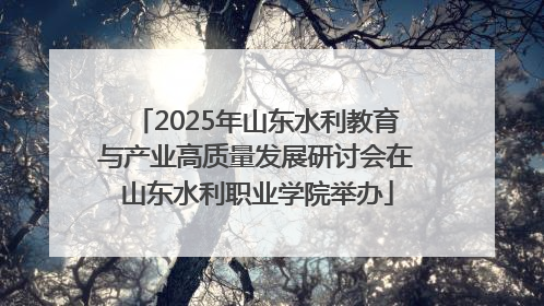 2025年山东水利教育与产业高质量发展研讨会在山东水利职业学院举办
