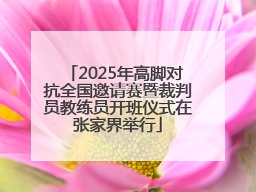 2025年高脚对抗全国邀请赛暨裁判员教练员开班仪式在张家界举行