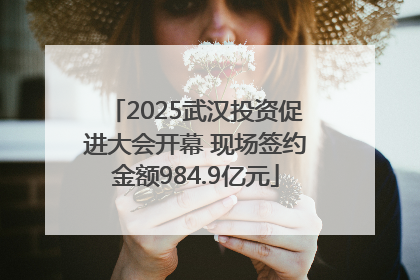 2025武汉投资促进大会开幕 现场签约金额984.9亿元