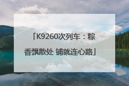 K9260次列车：粽香飘散处 铺就连心路