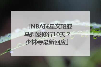 NBA球星文班亚马剃发修行10天？少林寺最新回应